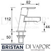 Bristan Pisa Basin Taps Dimensions